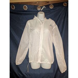 Somewhere Translucent White Windbreaker Jacket